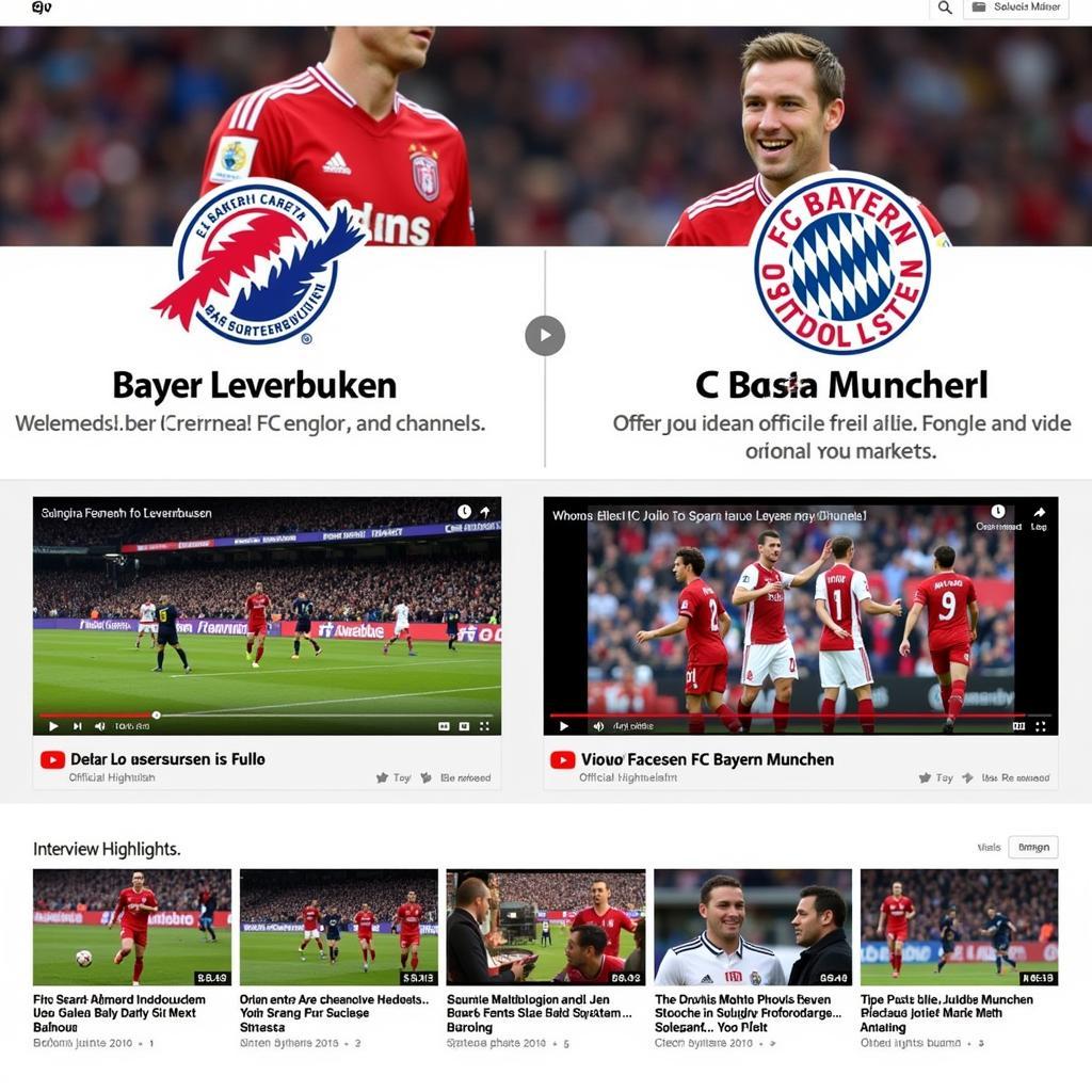 Bayer Leverkusen FC Bayern YouTube Kanal