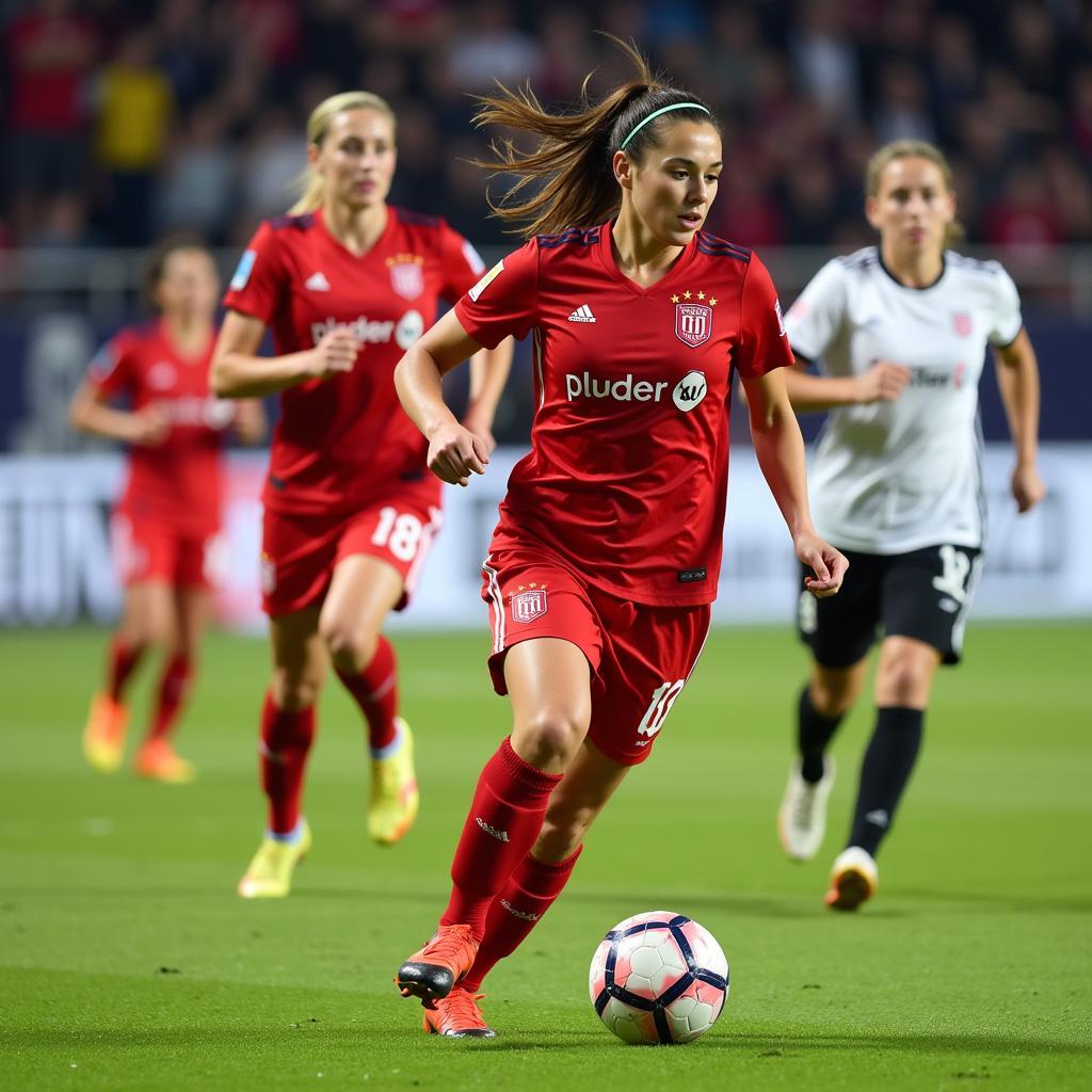 Bayer Leverkusen Frauen 2 Mannschaft im Spiel