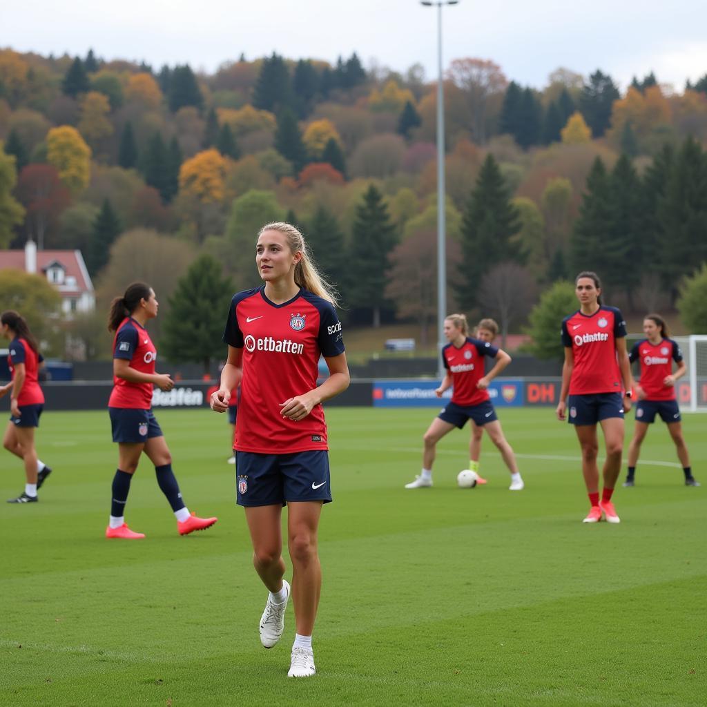 Bayer Leverkusen Frauen Fußball Training in Kellinghusen