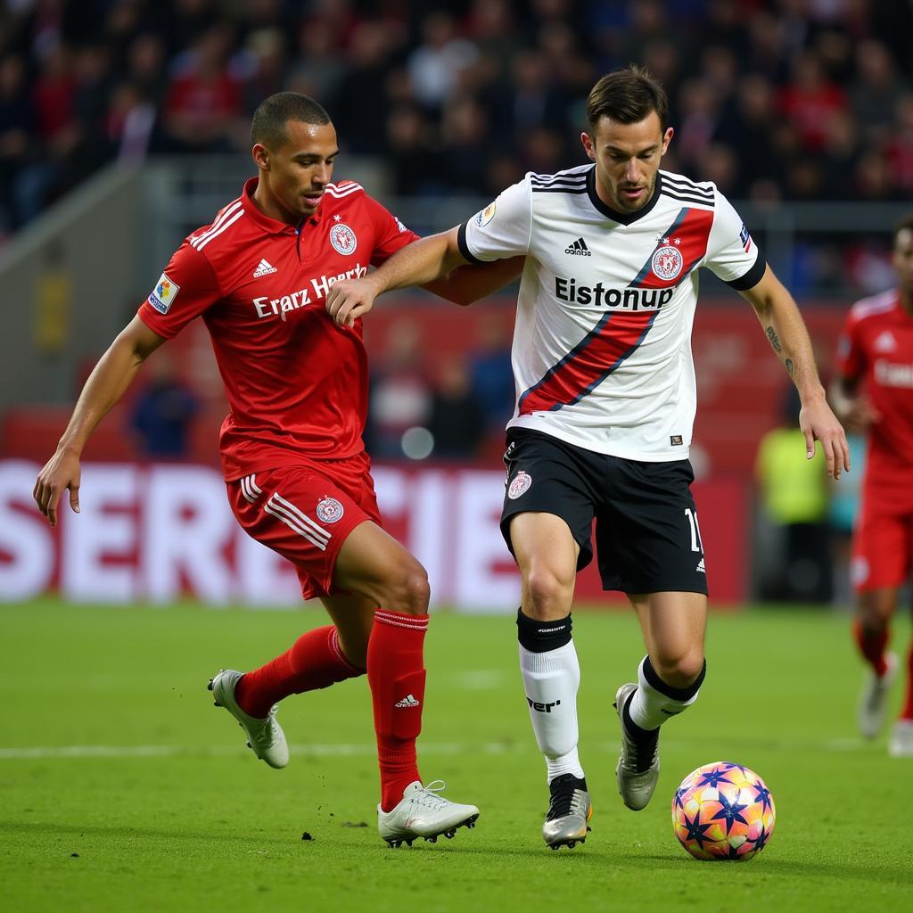 Bayer Leverkusen gegen SC Freiburg Spielszene