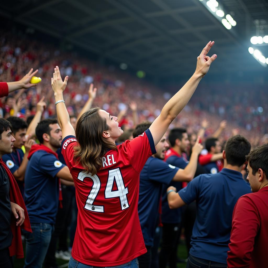 Fans im Stadion während des Spiels