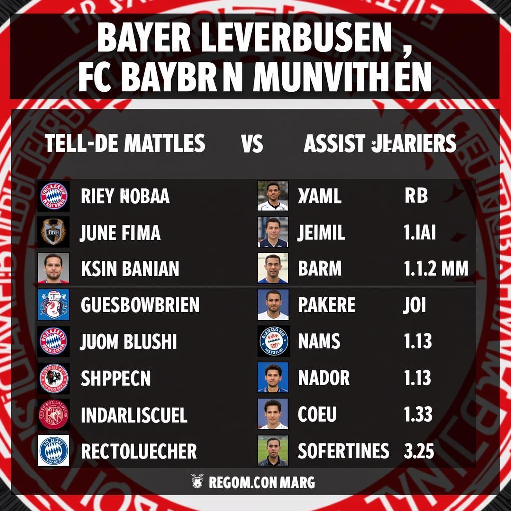 Torjäger und Vorlagengeber im Duell Bayer Leverkusen gegen FC Bayern München