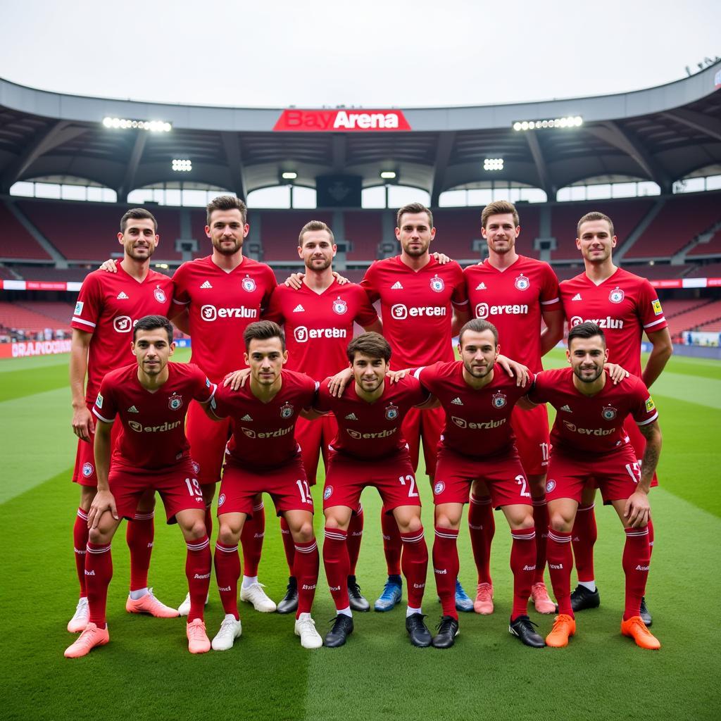 Bayer Leverkusen Mannschaftsfoto Saison 18/19