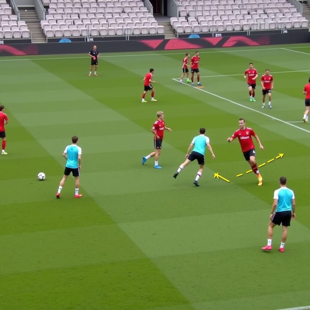 Bayer Leverkusen Spieler im Training