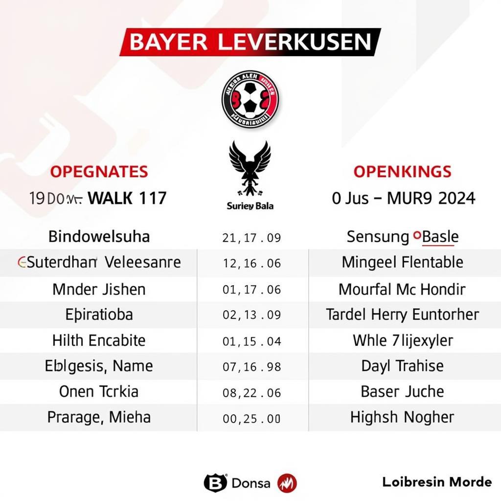 Bayer Leverkusen Bundesliga Spielplan 2024