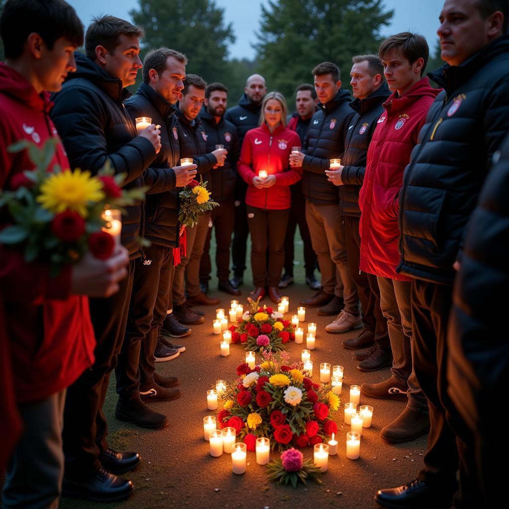 Gedenkfeier für den verstorbenen Bayer Leverkusen Trainer