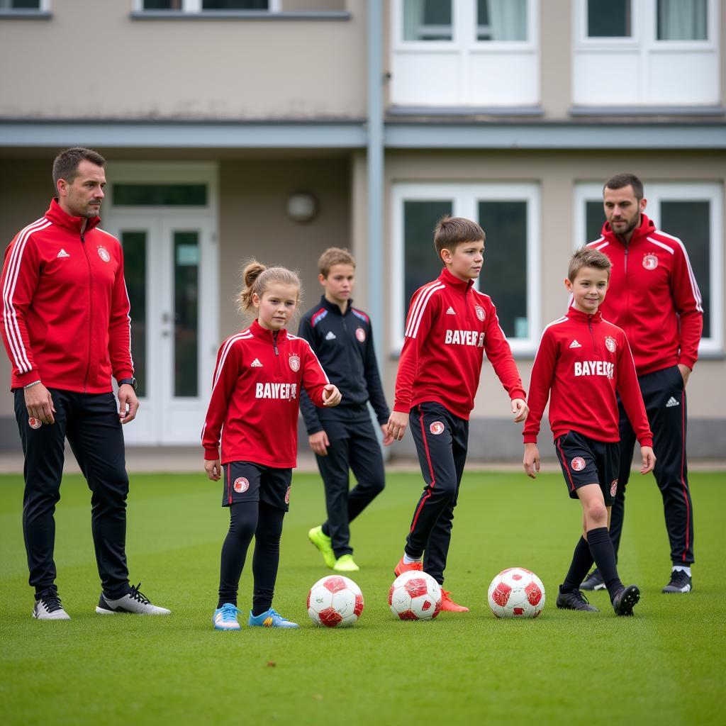 Bayer 04 Fußballtraining an der Astrid-Lindgren-Grundschule