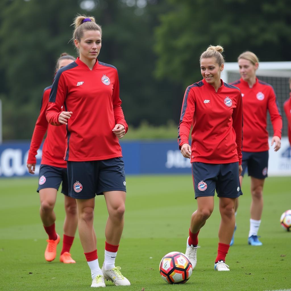 Bayern Leverkusen Frauen beim Training