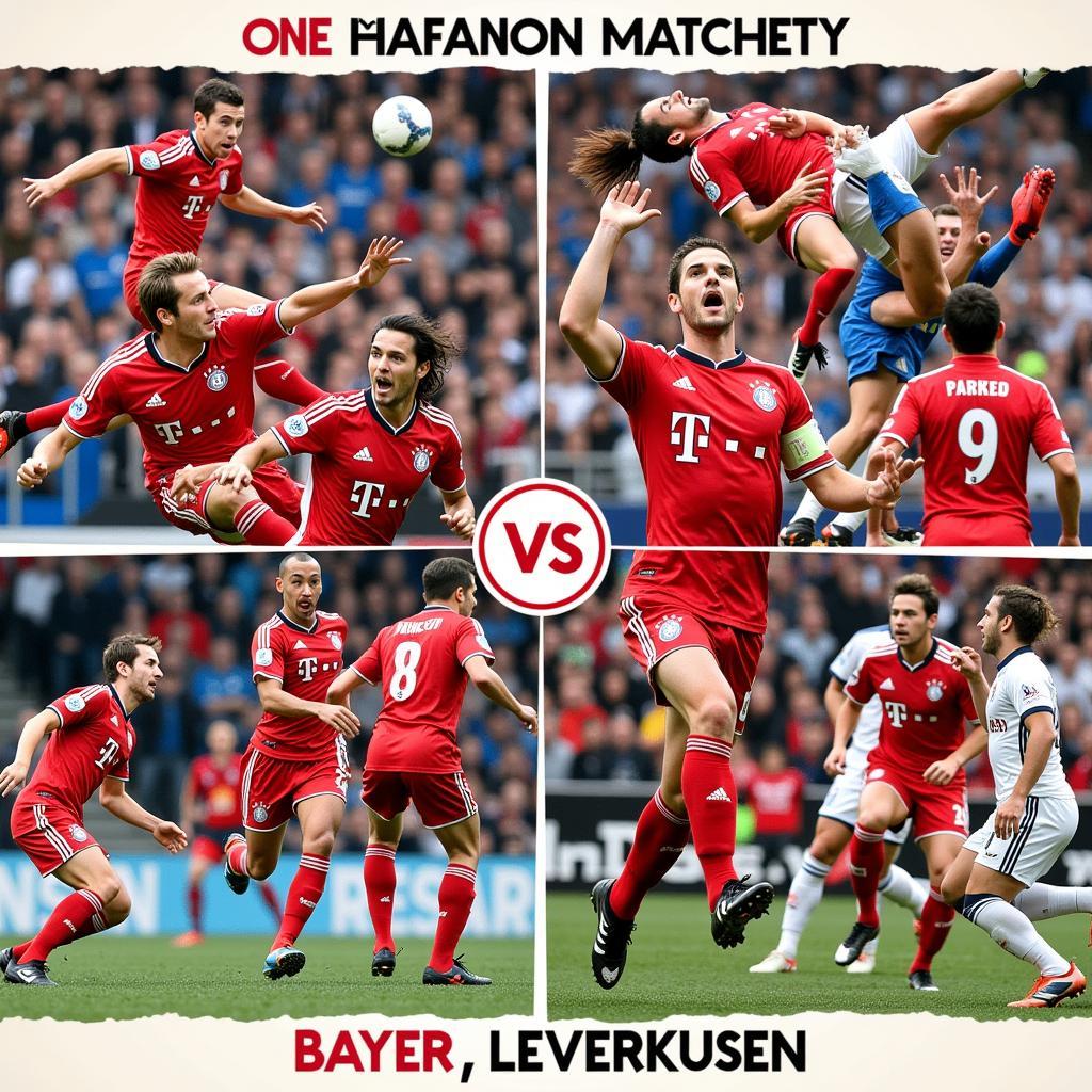 Historische Spiele zwischen Bayern München und Bayer Leverkusen.