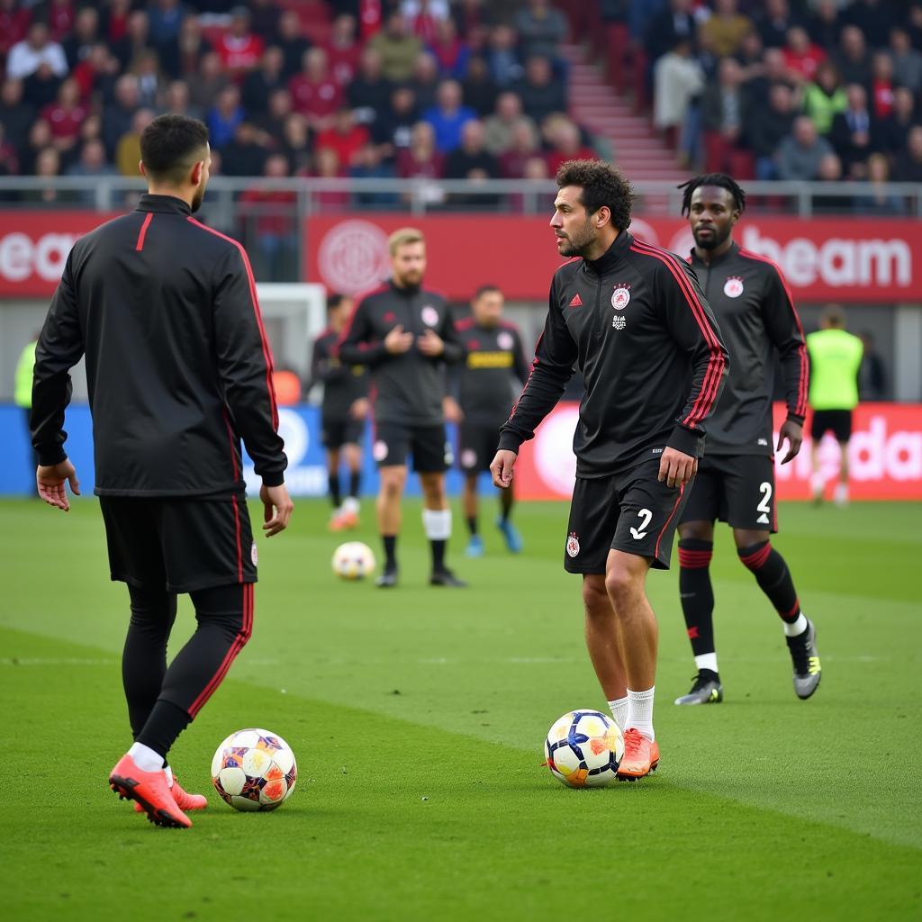 Trainingszene von Bayern Leverkusen