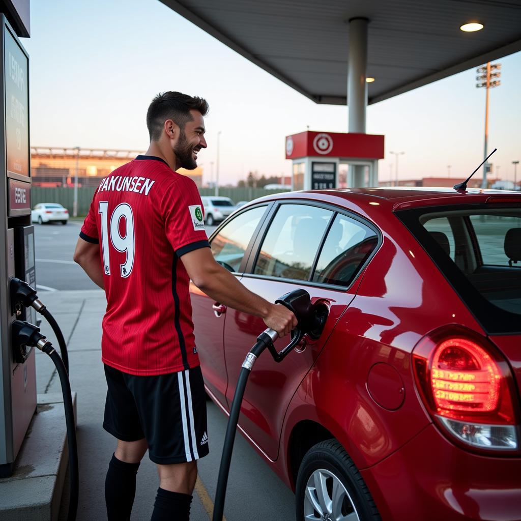 Clever Tanken in Leverkusen für Bayer 04 Fans