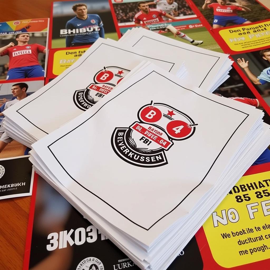 Flyer Druck für Bayer 04 Leverkusen Fanaktionen