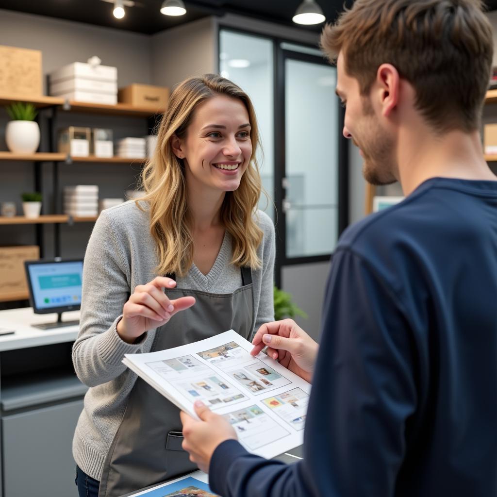 Persönliche Kundenberatung im Copyshop Leverkusen