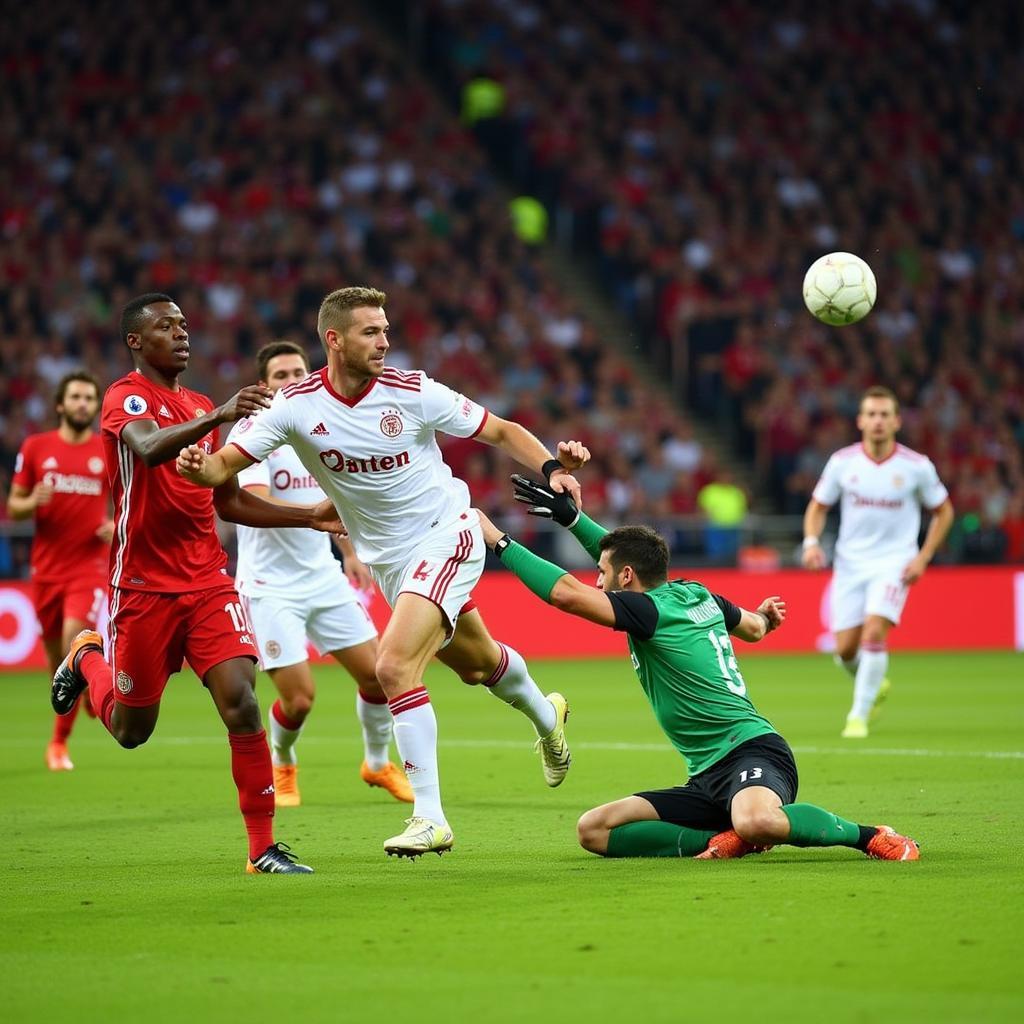 Spielszene 1.FC Köln gegen Bayer Leverkusen DFB-Pokal 2015