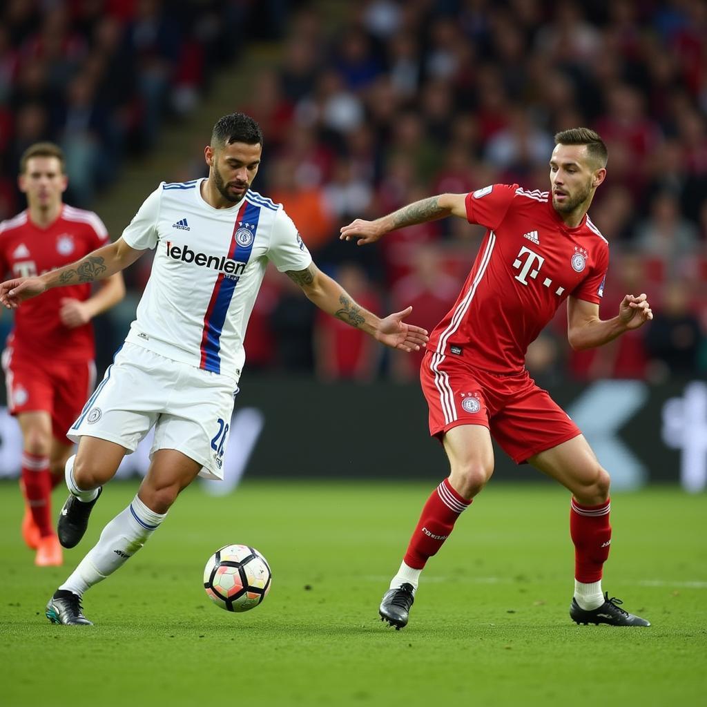 Bayer Leverkusen spielt gegen Bayern München im DFB-Pokal