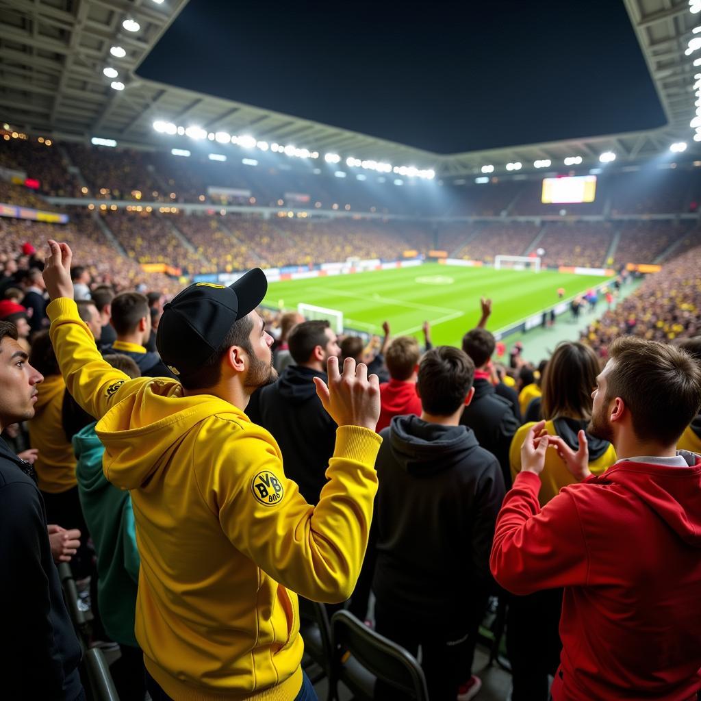 Dortmund vs Leverkusen Live: Fans erleben die Spannung im Stadion.