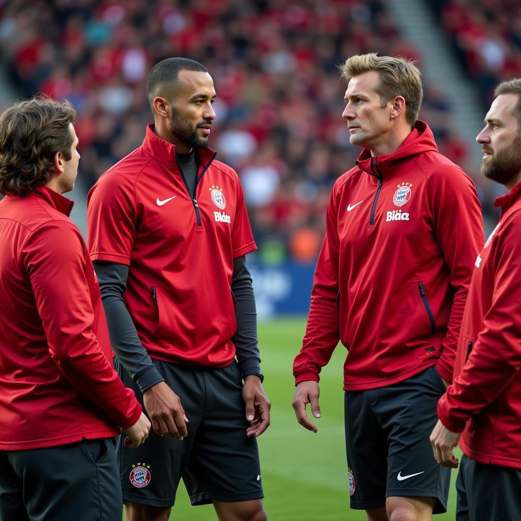 Dortmund Leverkusen Live Stream Vorbereitung: Taktikbesprechung vor dem Spiel.