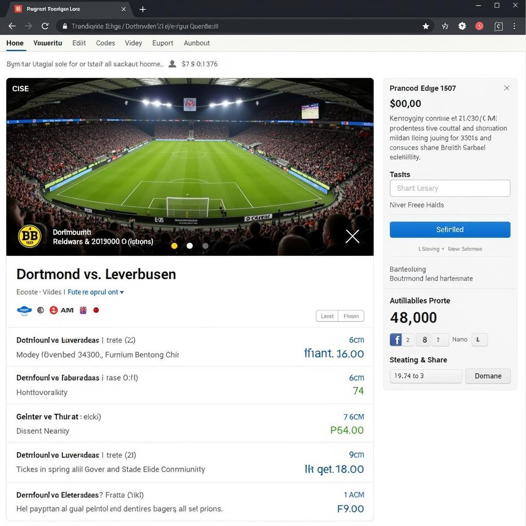 Online Ticketverkauf für Dortmund gegen Leverkusen