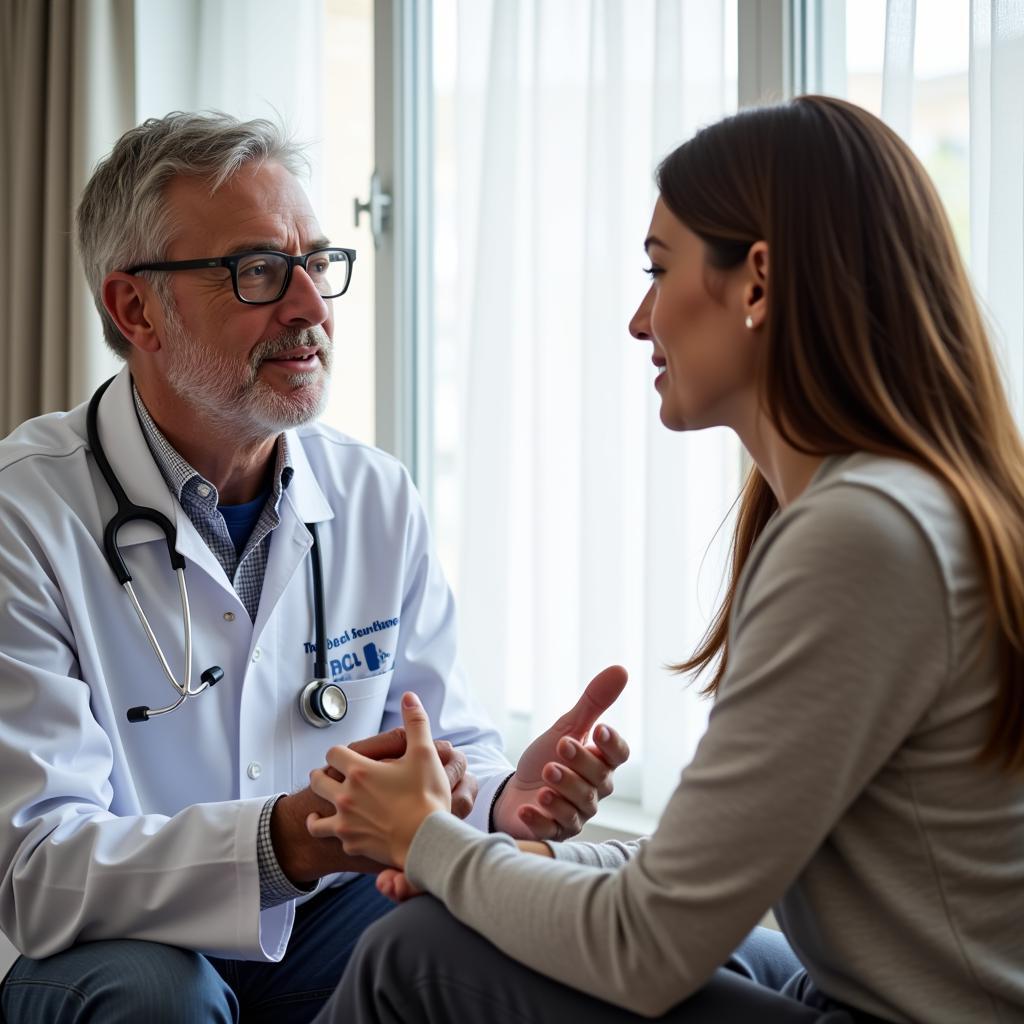 Dr. Eisenbach im Patientengespräch