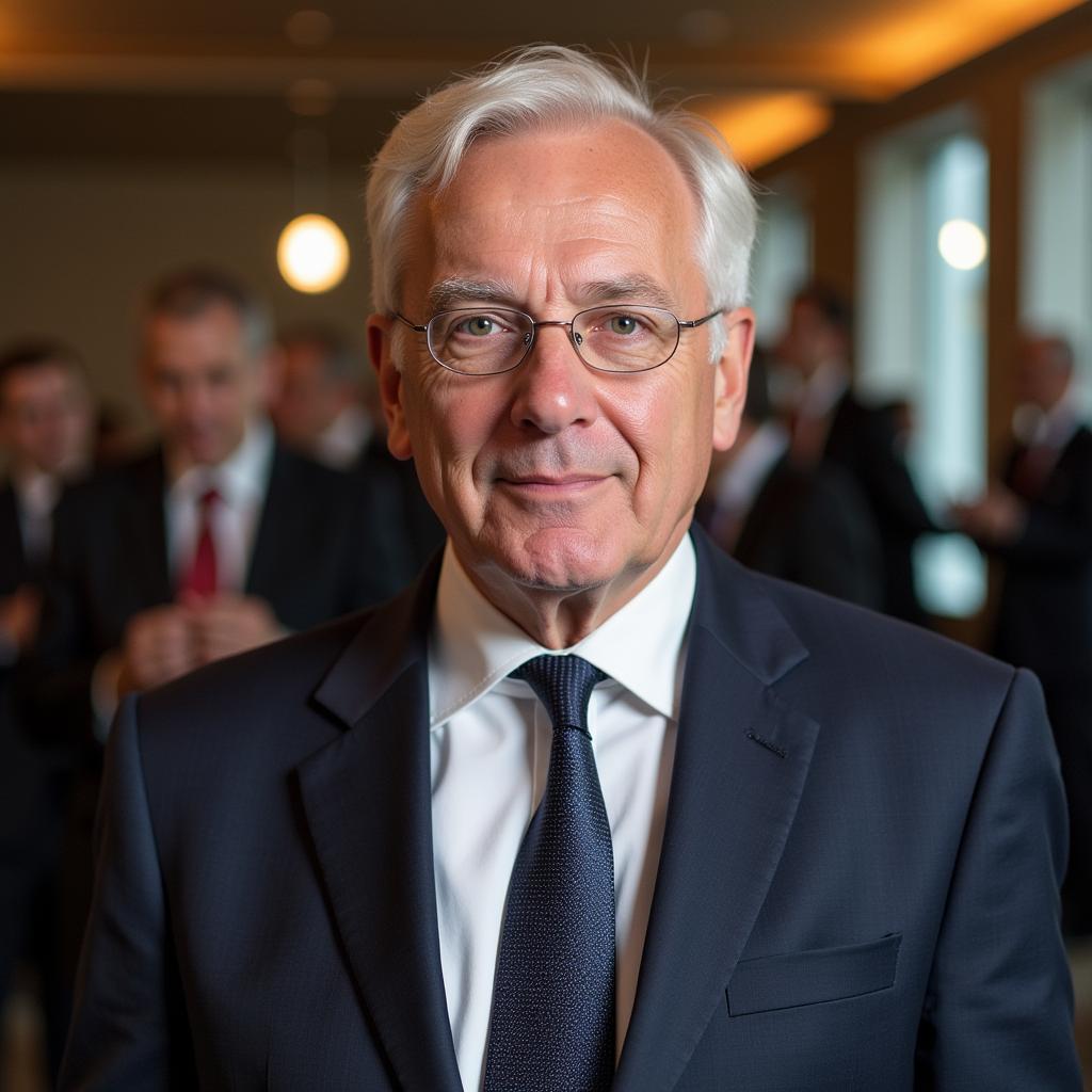 Dr. Overath als Präsident von Bayer Leverkusen.