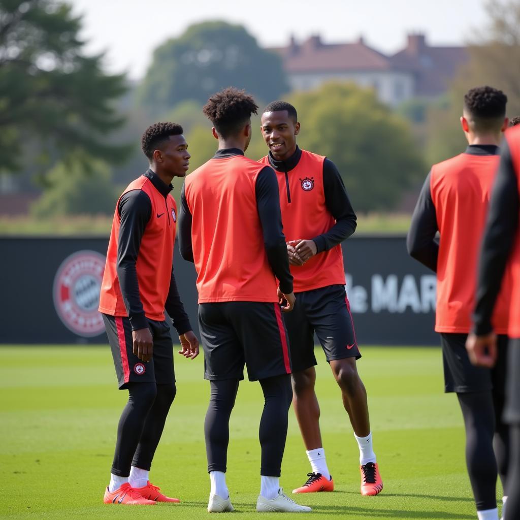 Emmanuel Max Frimpong beim Training mit der U19 von Bayer 04 Leverkusen