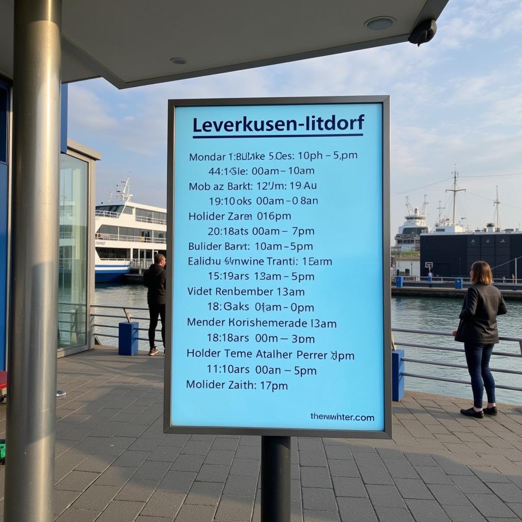 Fahrplan der Fähre Leverkusen Hitdorf