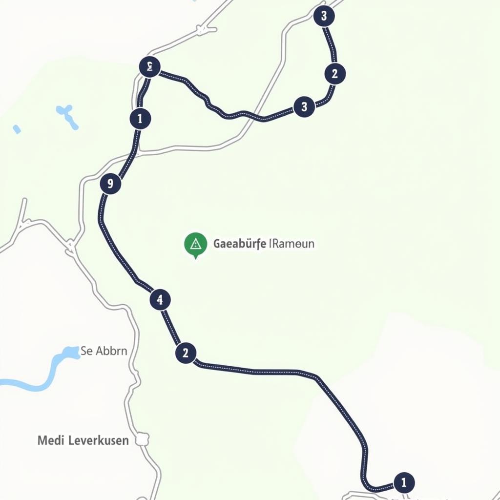 Fahrrad Route von Baumberger Str. nach Leverkusen