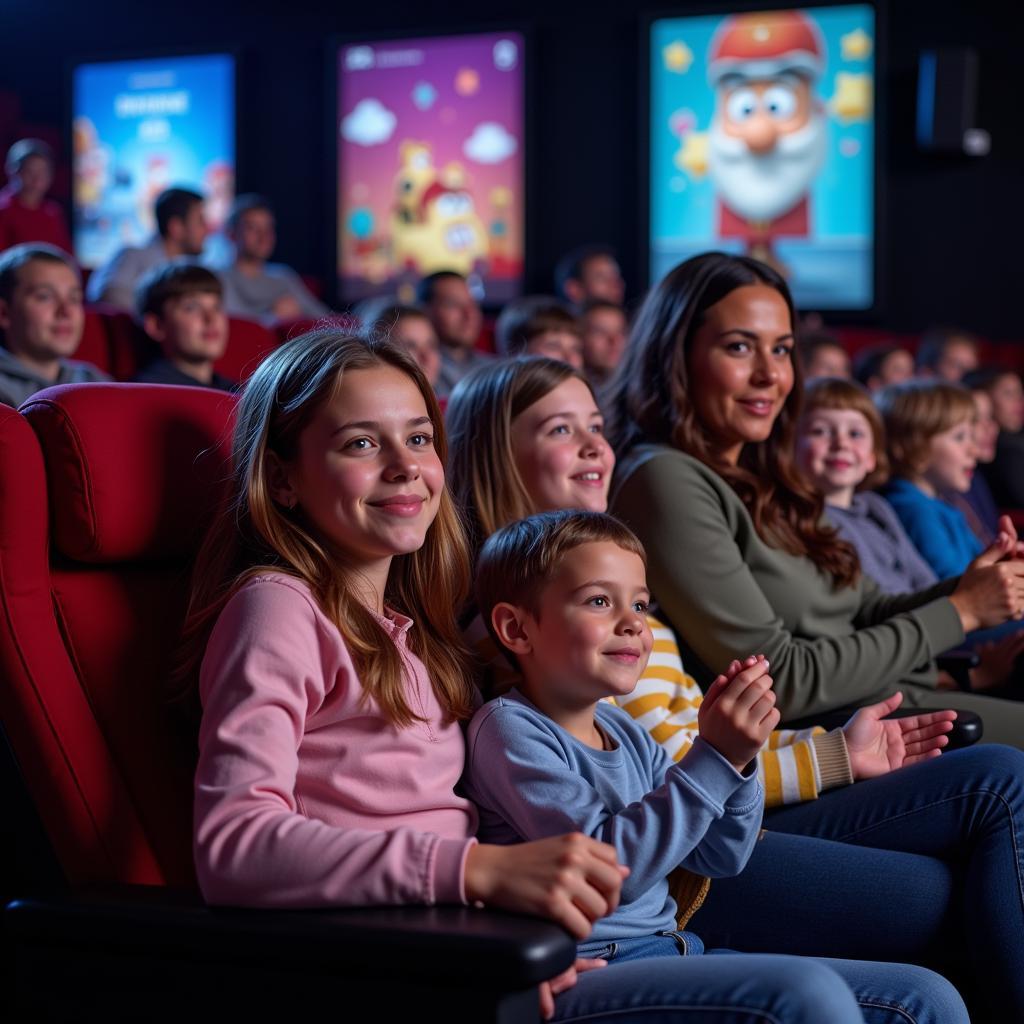 Familien genießen einen Film im Leverkusen Cineplex