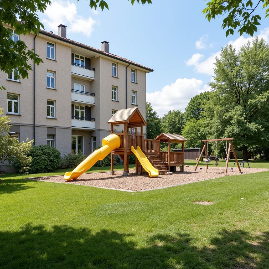 Familienfreundliche Wohnung Leverkusen Rheindorf Spielplatz