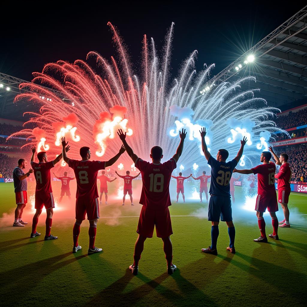 Beeindruckende Fan-Choreographien beim Rhein-Derby