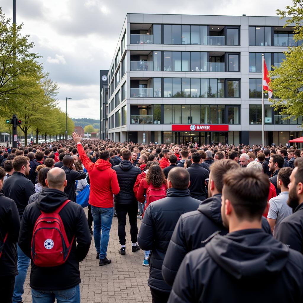 Fan-Treffen am Weidenbusch Leverkusen