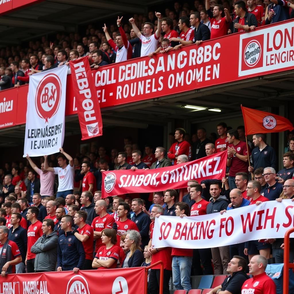 Fan-Unterstützung für Bayer Leverkusen während der Corona-Krise