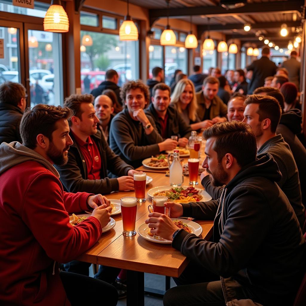 Fans am Handwerkerhof Leverkusen: Ein beliebter Treffpunkt