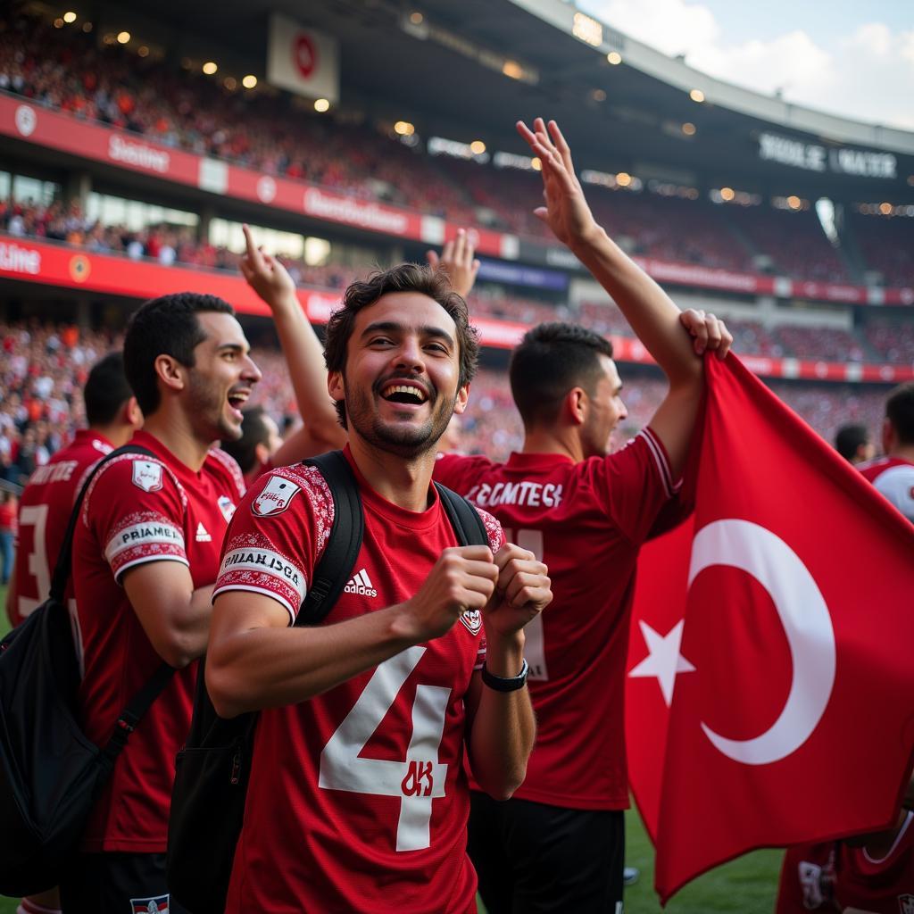 Fans von Antep Leverkusen im Stadion