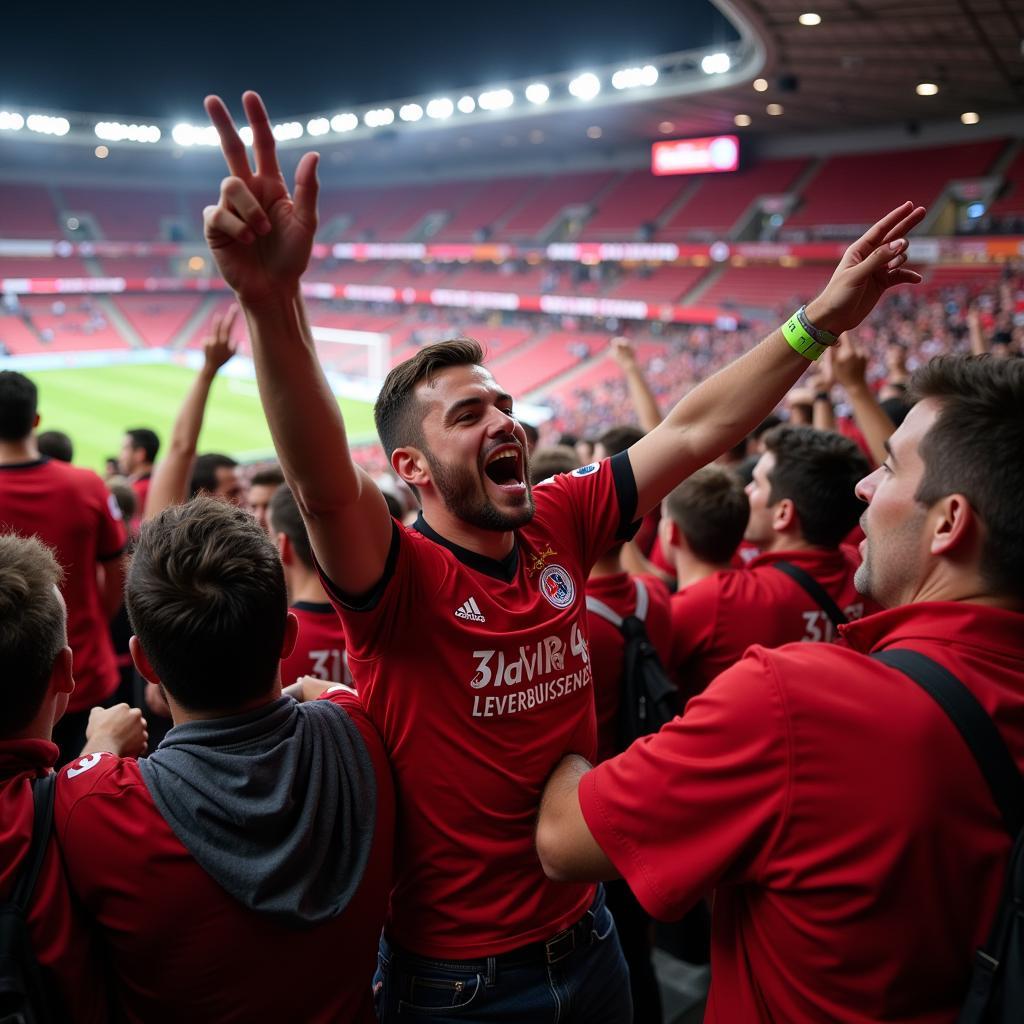 Fans von Bayer 04 Leverkusen - Gemeinsam für die Werkself!