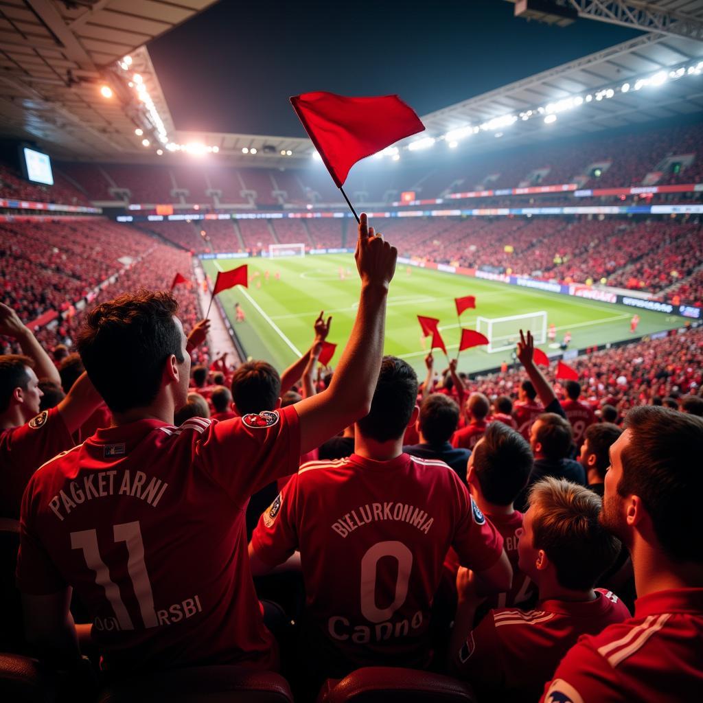 Die Fans von Bayer 04 Leverkusen