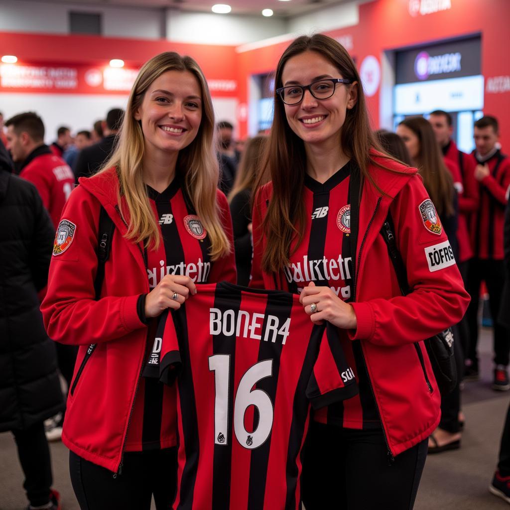 Bayer 04 Fans bei einem Event mit avea