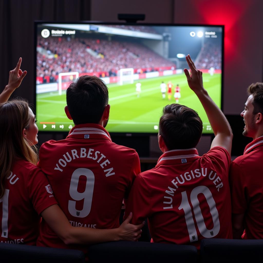 Bayer Leverkusen-Fans feiern ein Tor auf YouTube