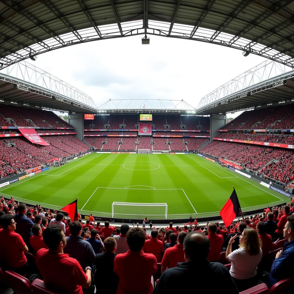 Fanstimmung im Köln-Leverkusen Derby