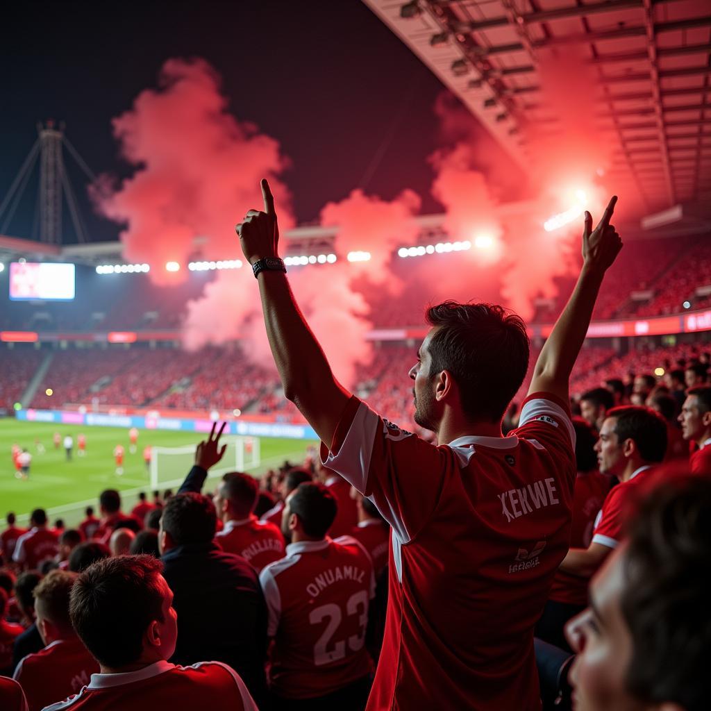 Bayer 04 Leverkusen Fans im Stadion