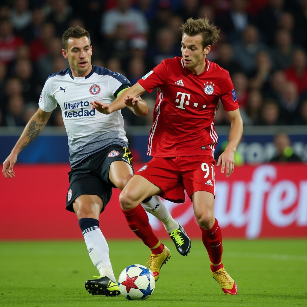 Bayer 04 Leverkusen spielt ein Champions League Spiel