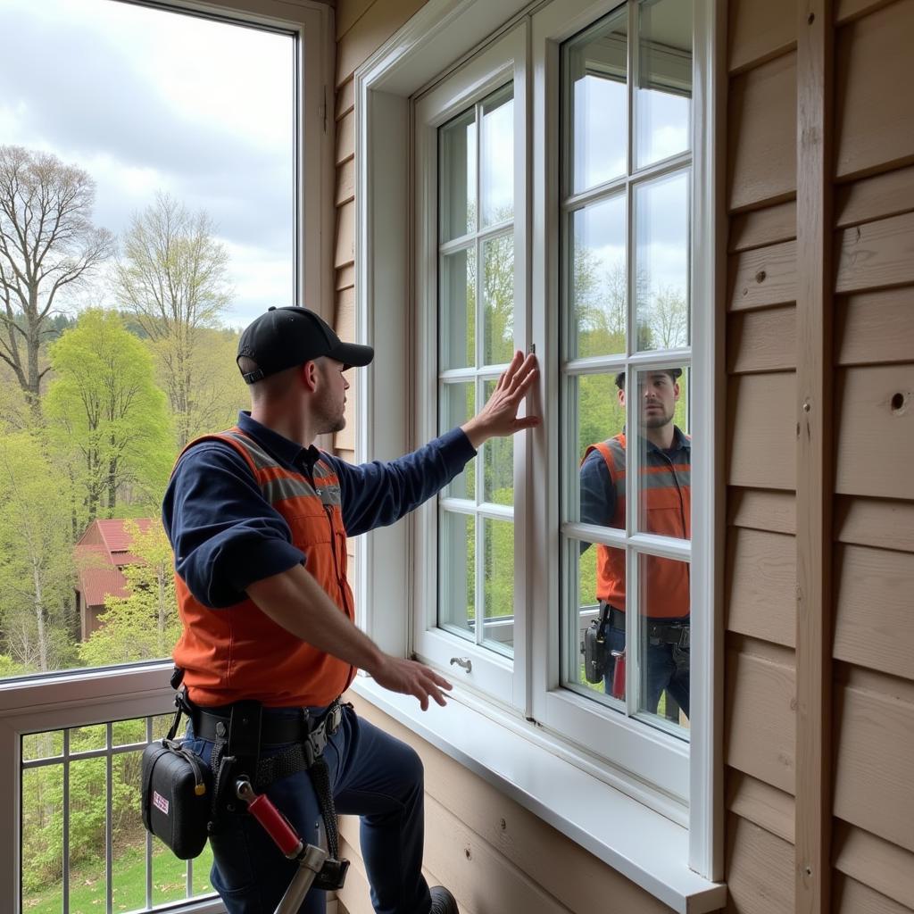 Fensterbauer in Leverkusen montiert Aluminium Fenster