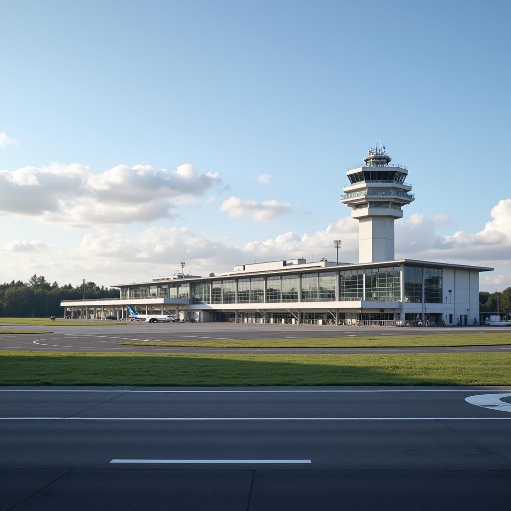 Moderne Einrichtungen am Flugplatz Leverkusen EDKL.