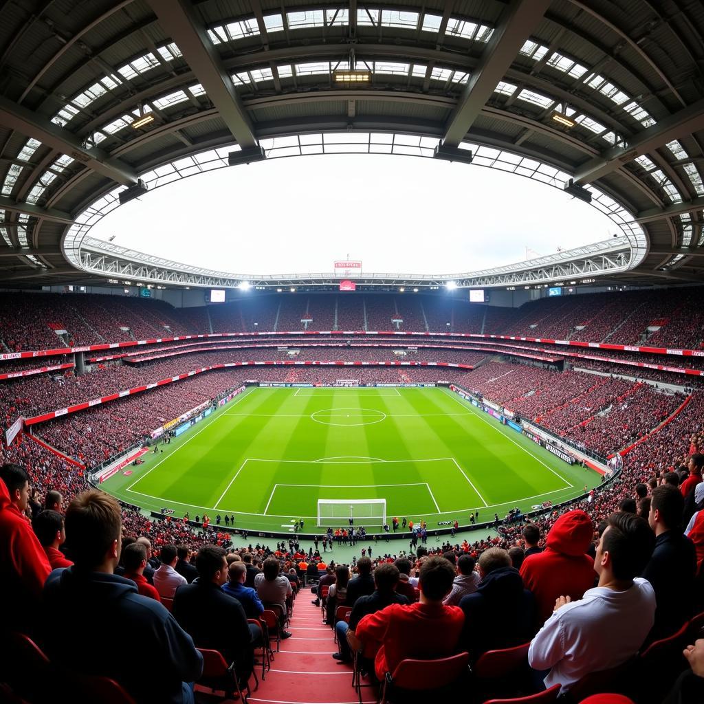 Fans im Stadion Frankfurt gegen Leverkusen