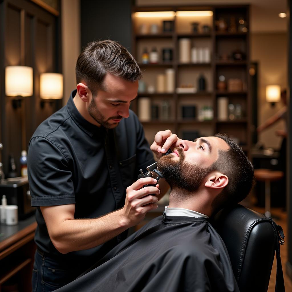 Professionelle Bartpflege im Friseursalon der Rathaus Galerie Leverkusen