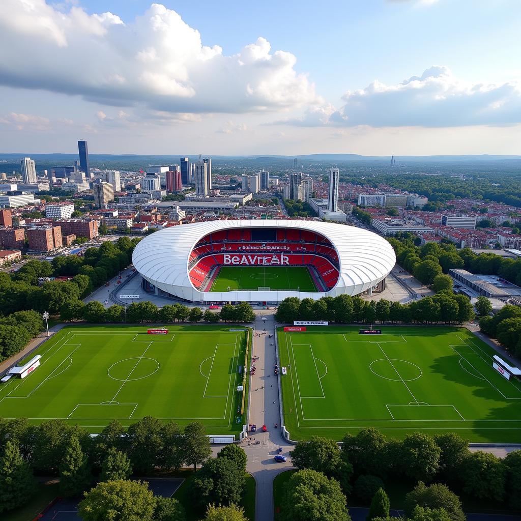 Fußballpanorama in Leverkusen