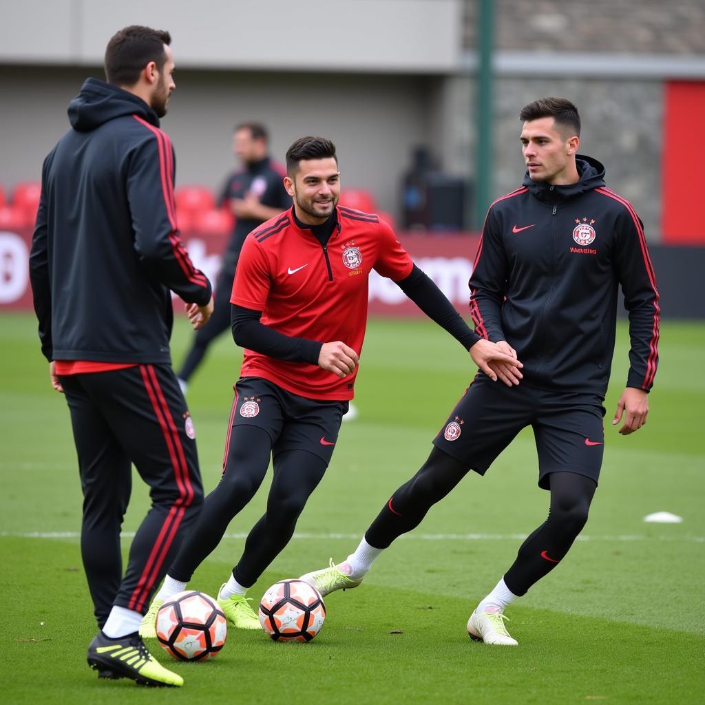 Granit Xhaka im Training mit Bayer Leverkusen