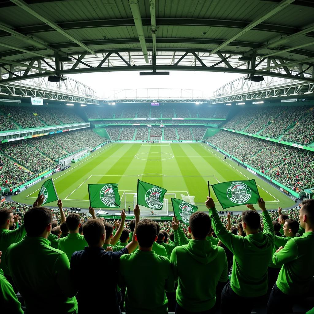 Grüne Gans Leverkusen im Stadion am Arenzberg