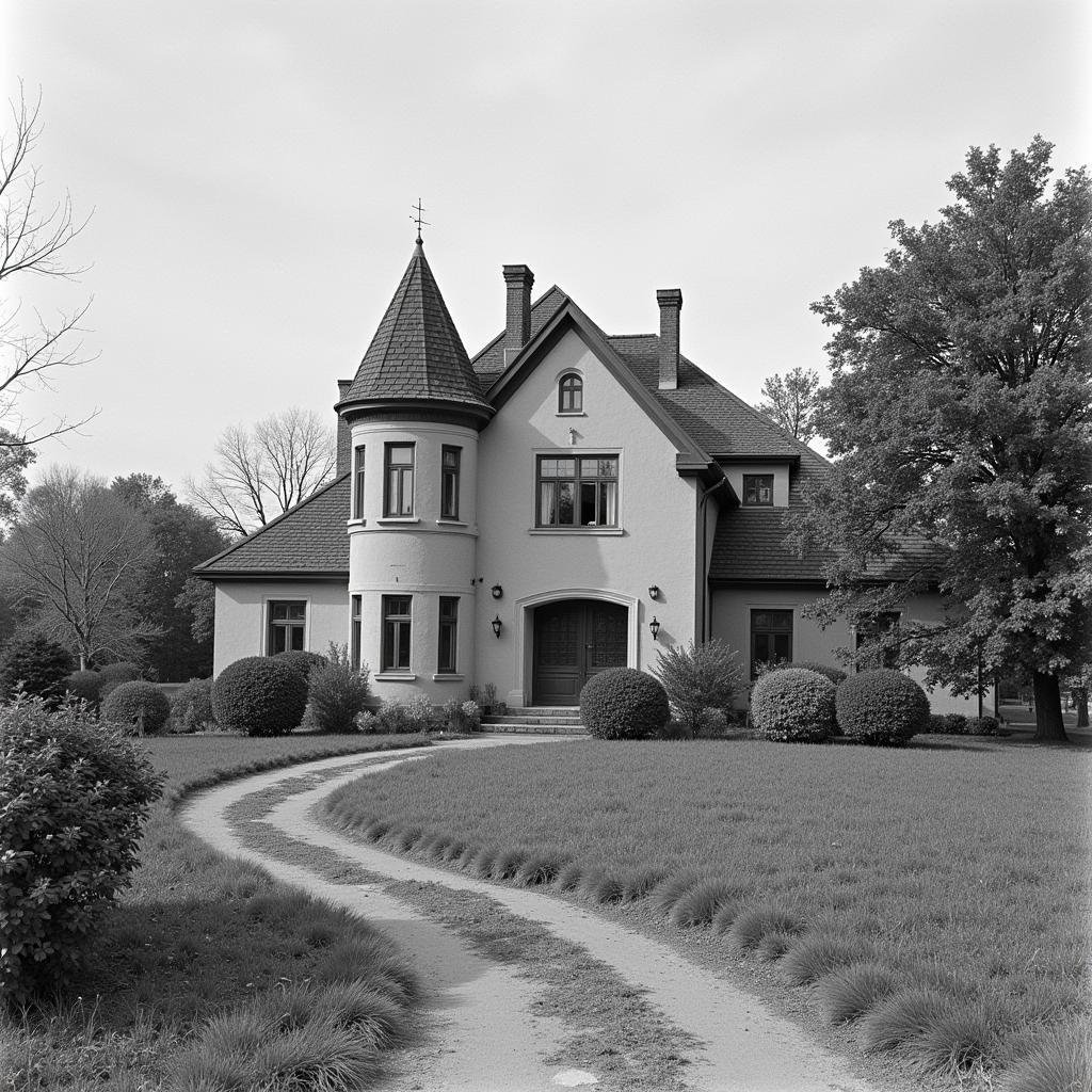 Historische Ansicht von Haus Reuschenberg in Leverkusen