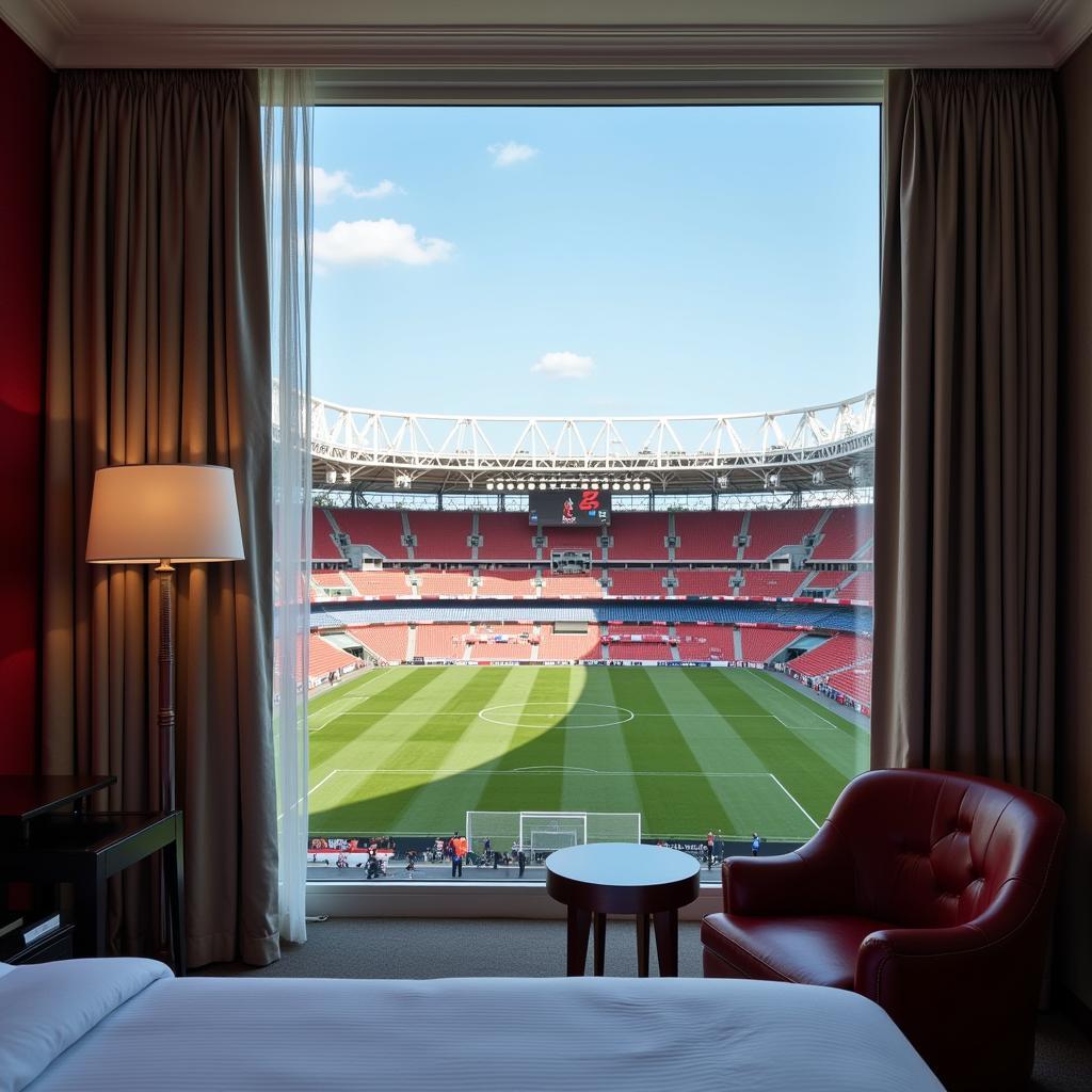 Hotel Leverkusen mit Blick auf die BayArena